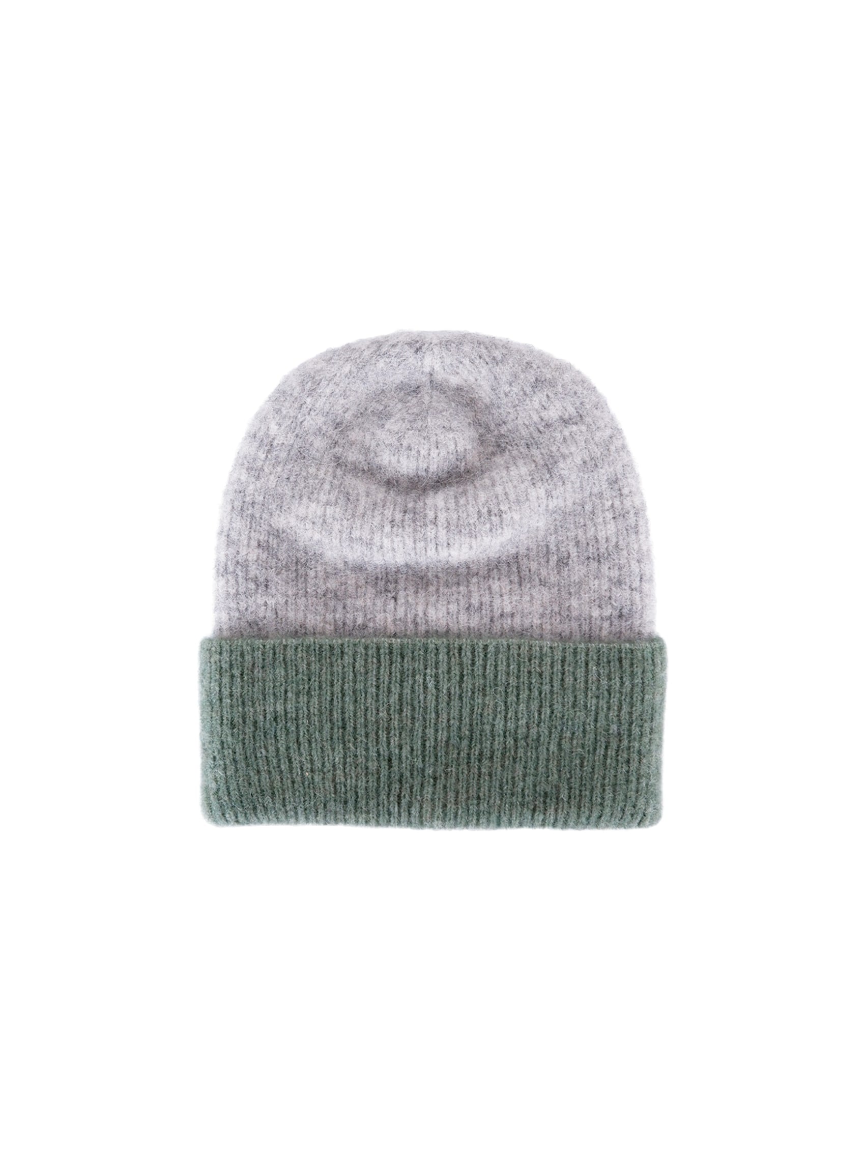 BCGINGER colour block hat - Lt. Grey - Black Colour