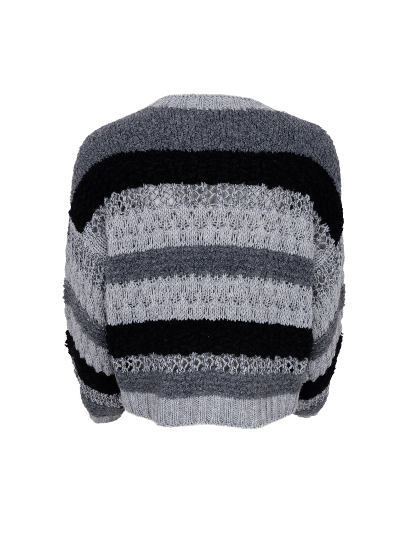 BCHEIDI boucle jumper - Grey - Black Colour
