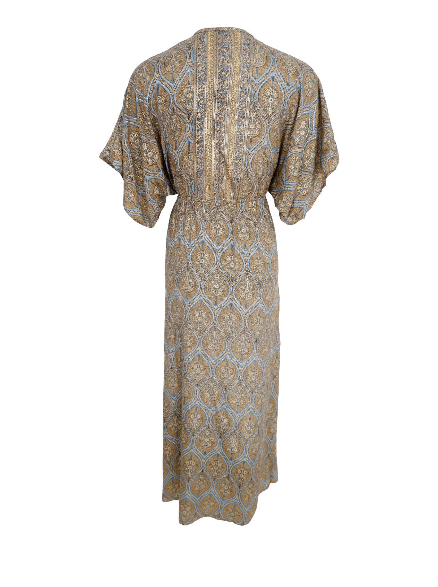 BCLUNA long V-neck dress - Tulip Sky - Black Colour