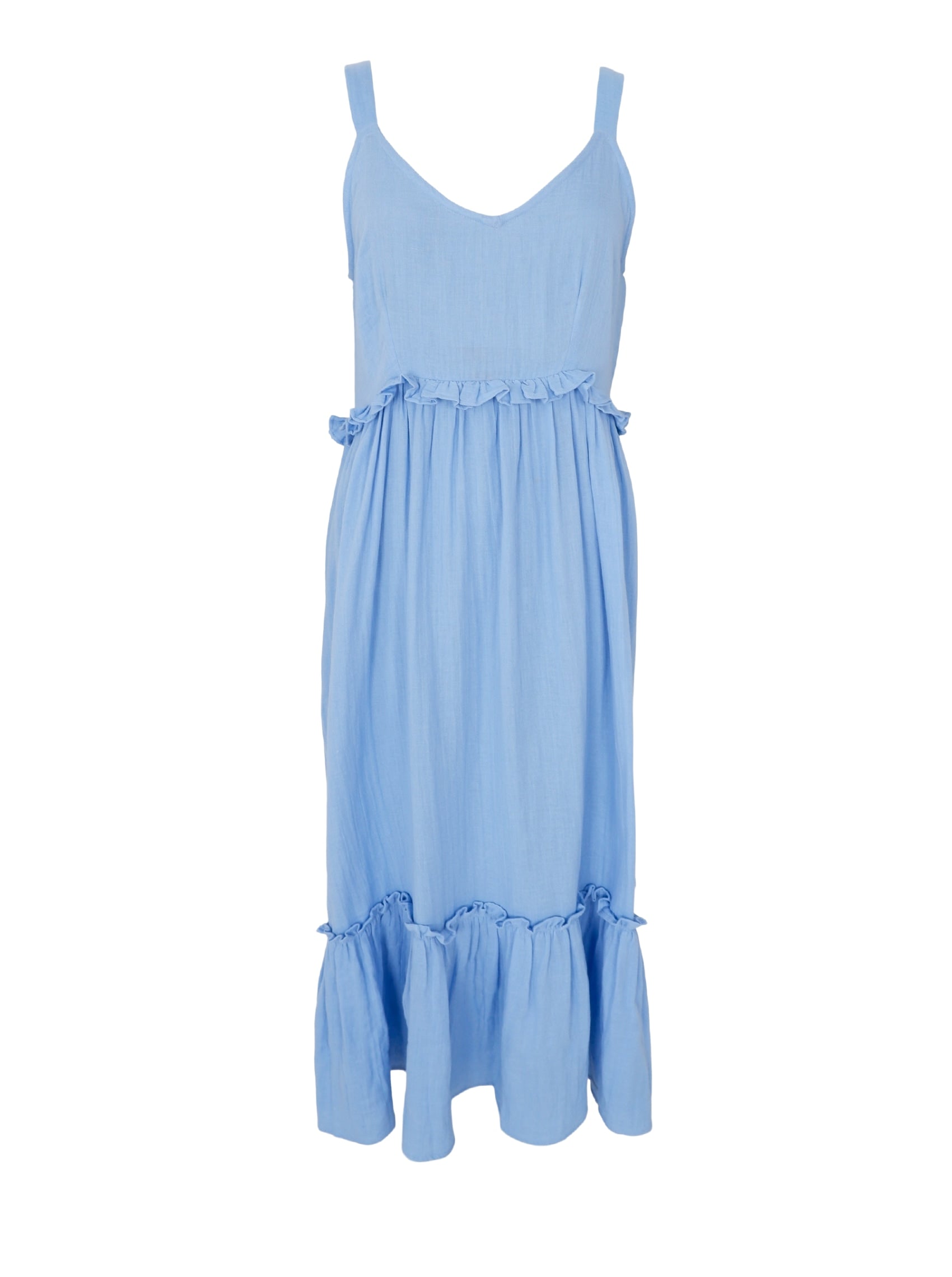 BCBALI strap dress - Sky Blue - Black Colour