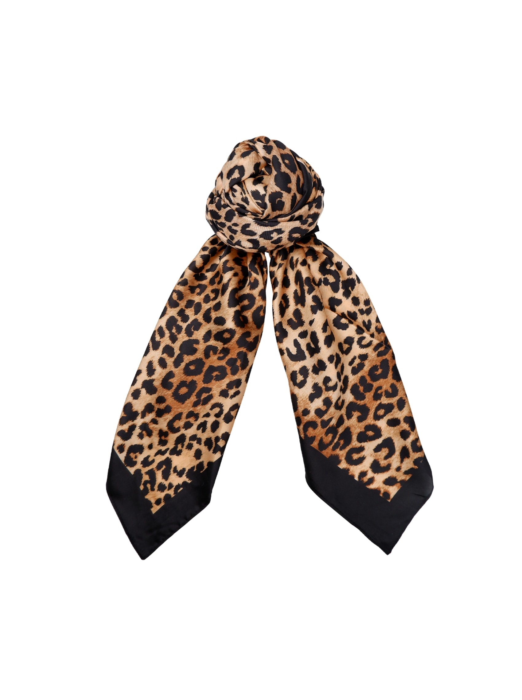 BCDALBY satin scarf - Leopard - Black Colour
