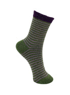 BCFLASH stripe sock - Army - Black Colour