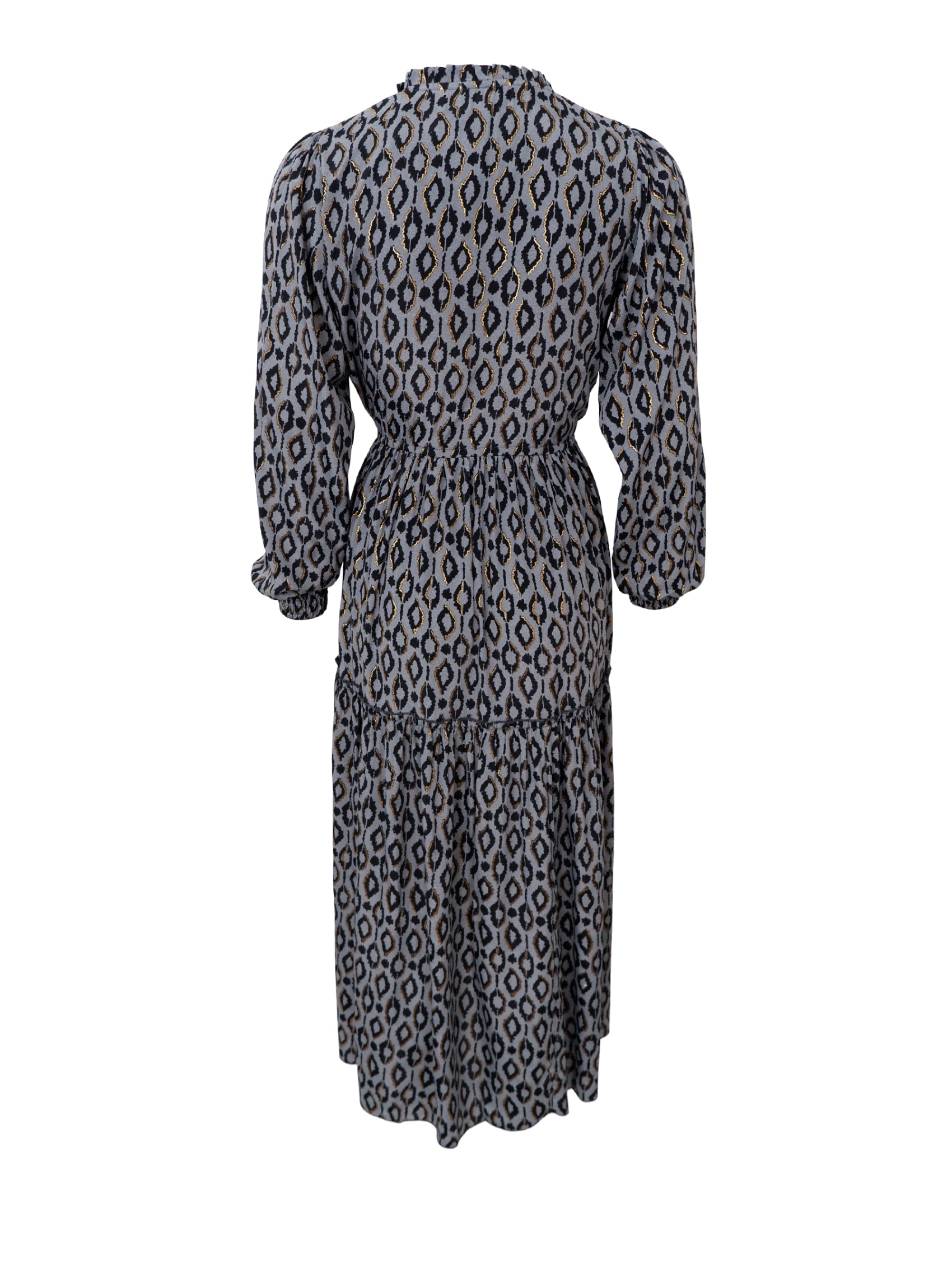 BCLUNA Rose boho dress - Steel Grey - Black Colour