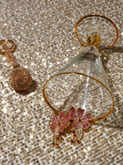 BCBALL rhinestone keyhanger - Golden - Black Colour