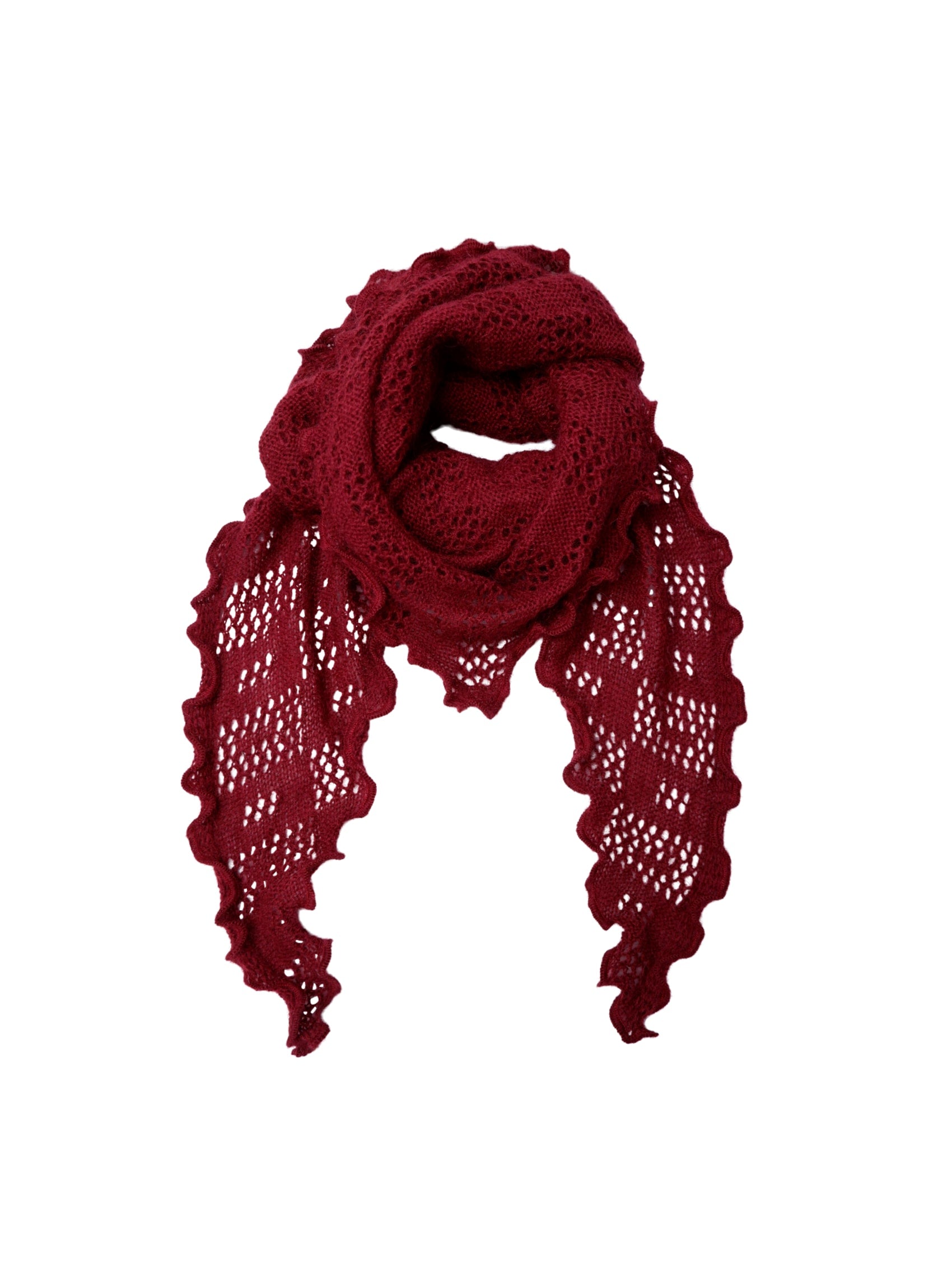 BCCAMILLE winter scarf - Wine - Black Colour