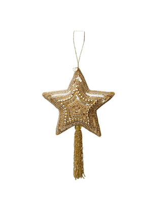 BCXL Tassel star ornament - Gold - Black Colour