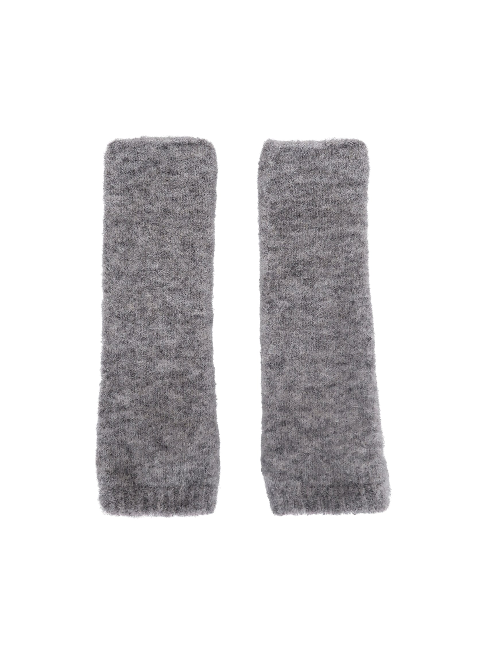BCGINGER alpaca handwarmers - Grey - Black Colour