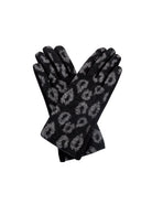 BCHELGA leopard gloves - Black - Black Colour