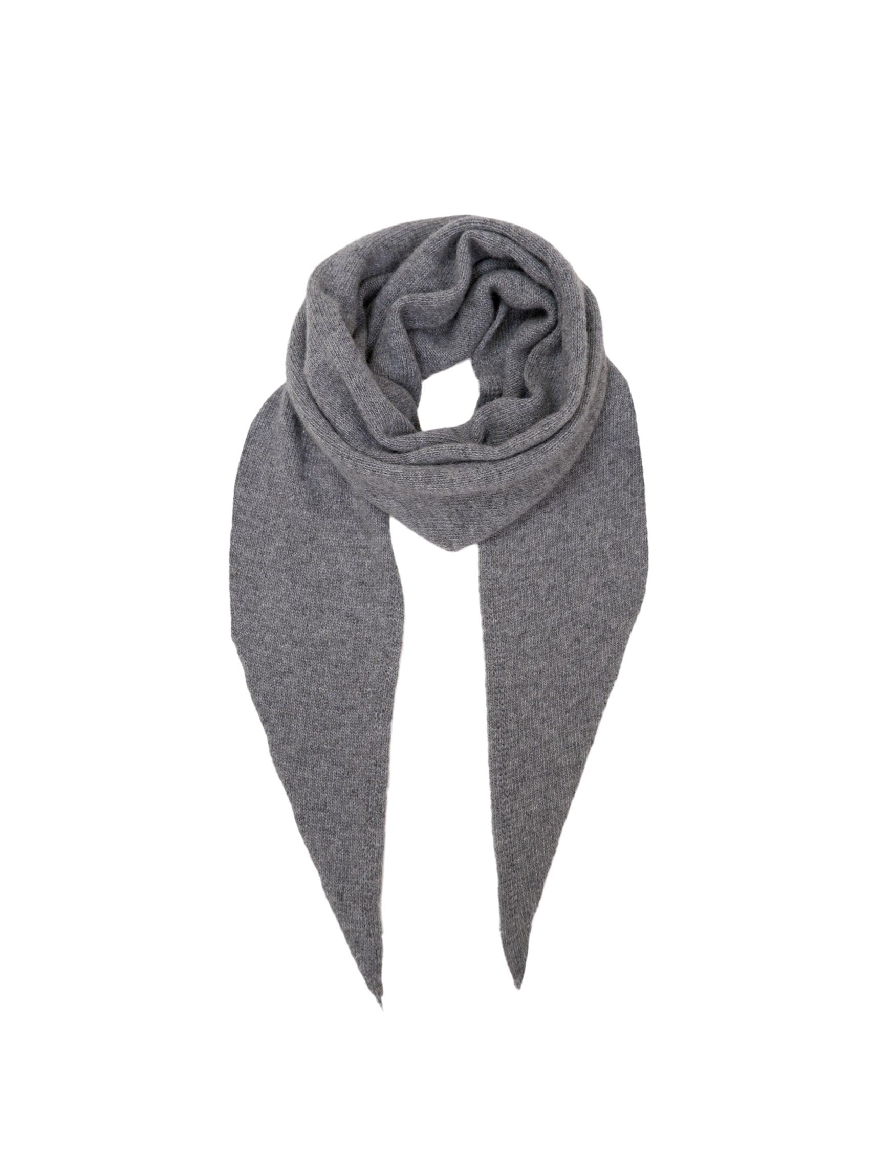 BCTRIANGLE medium knitted scarf - Grey - Black Colour
