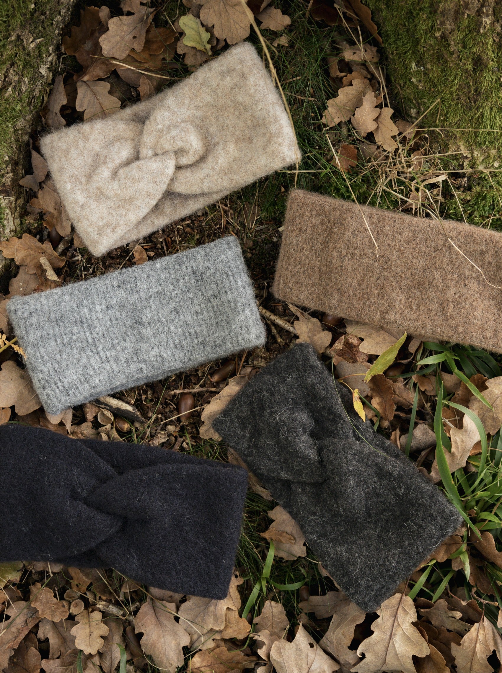 BCGINGER rib headband - Camel - Black Colour