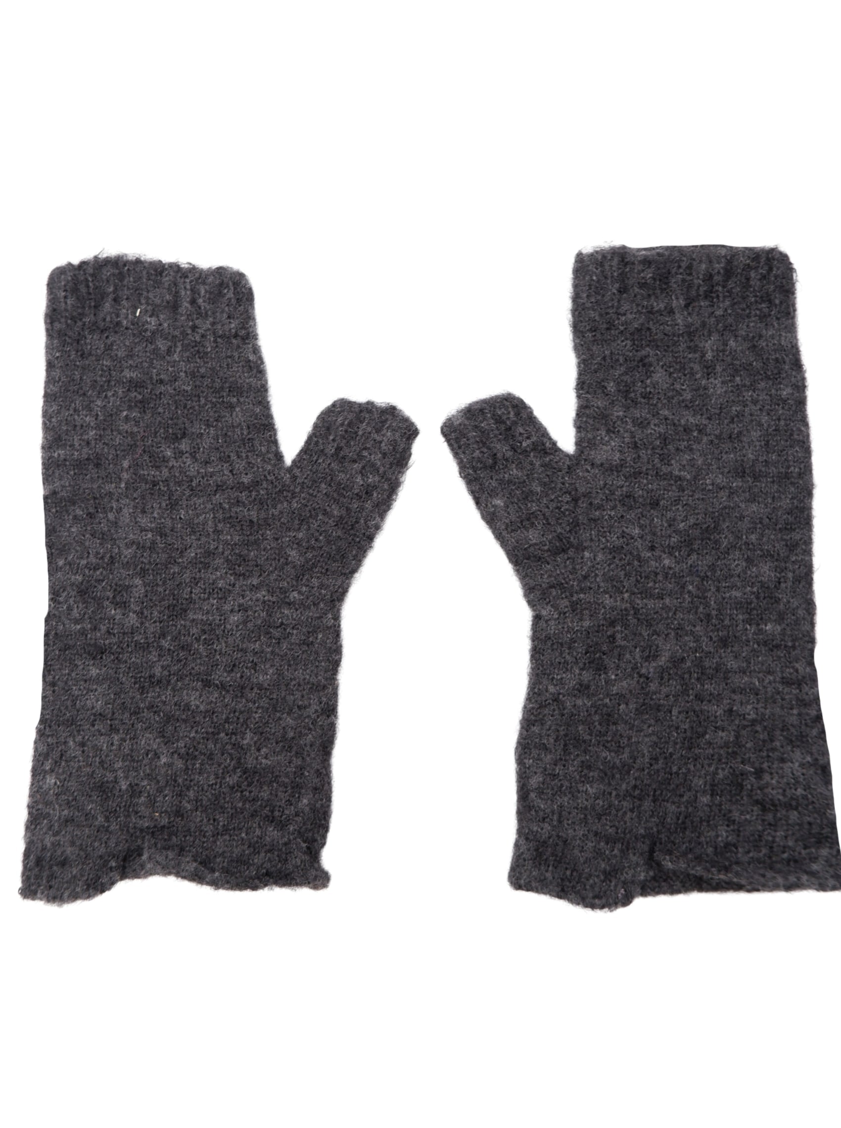 BCDELL short handwarmers - Dk. Grey Melange - Black Colour