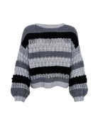 BCHEIDI boucle jumper - Grey - Black Colour