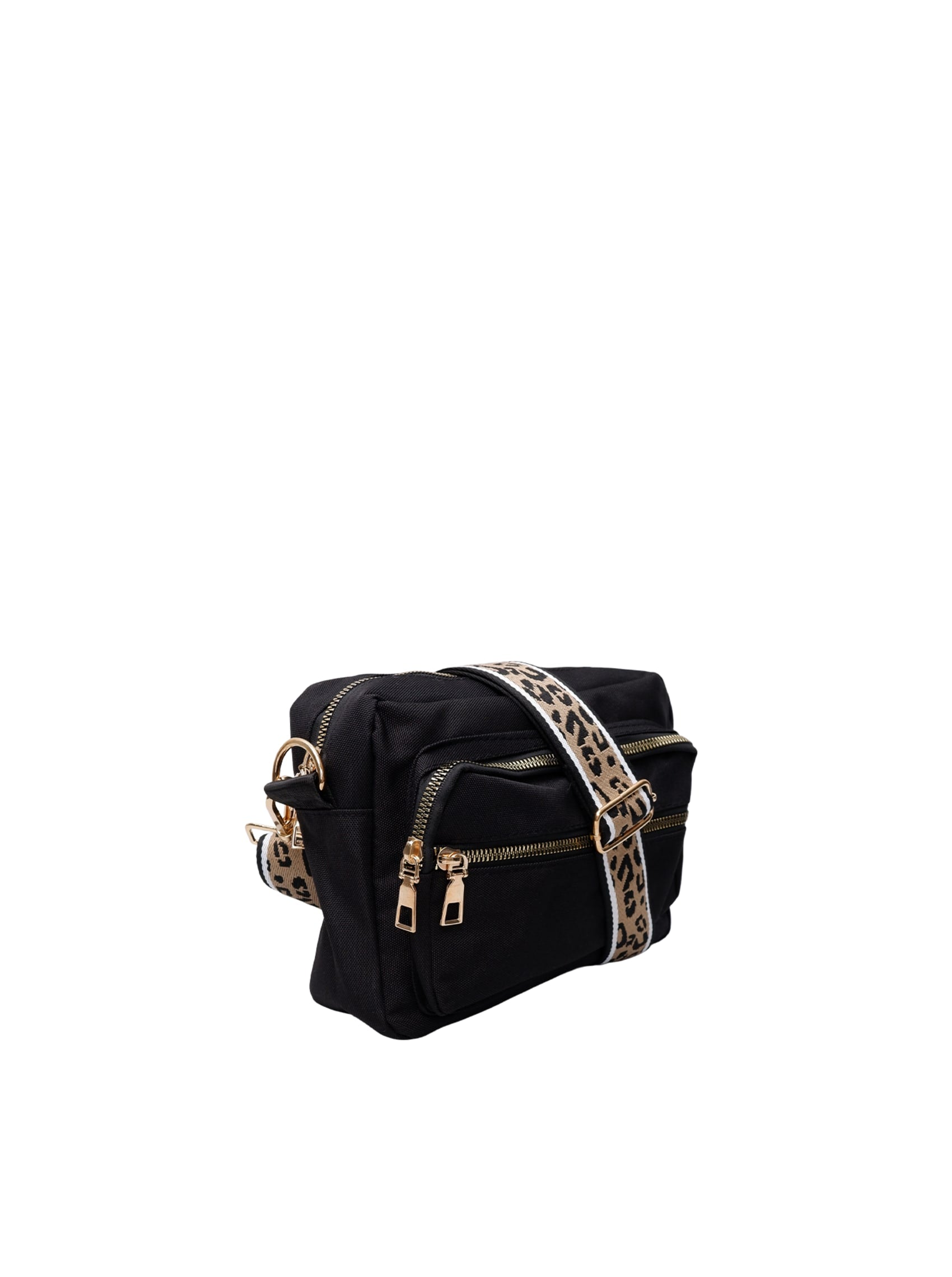 BCVANDA crossover bag - Black w. Leo. - Black Colour