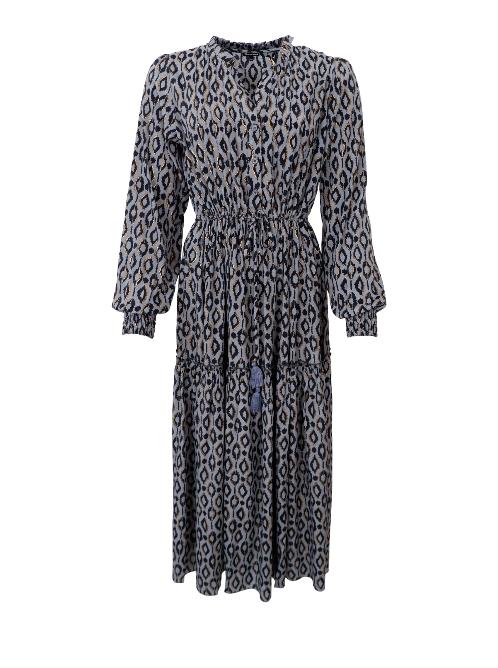 BCLUNA Rose boho dress - Steel Grey - Black Colour
