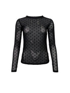 BCJENNIE dotted mesh blouse - Black - Black Colour