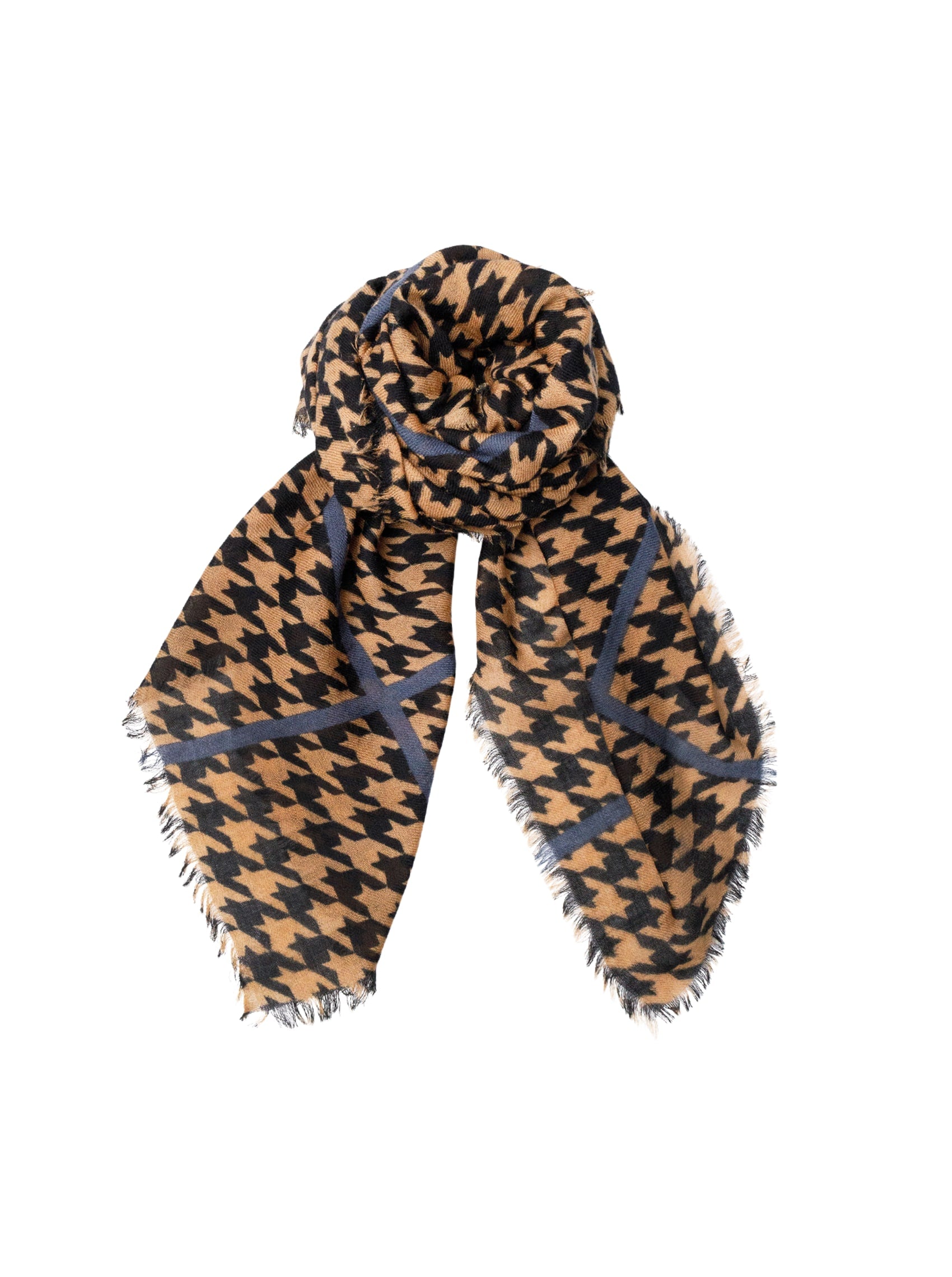 BCJOHANNA wool scarf - Camel/Black - Black Colour