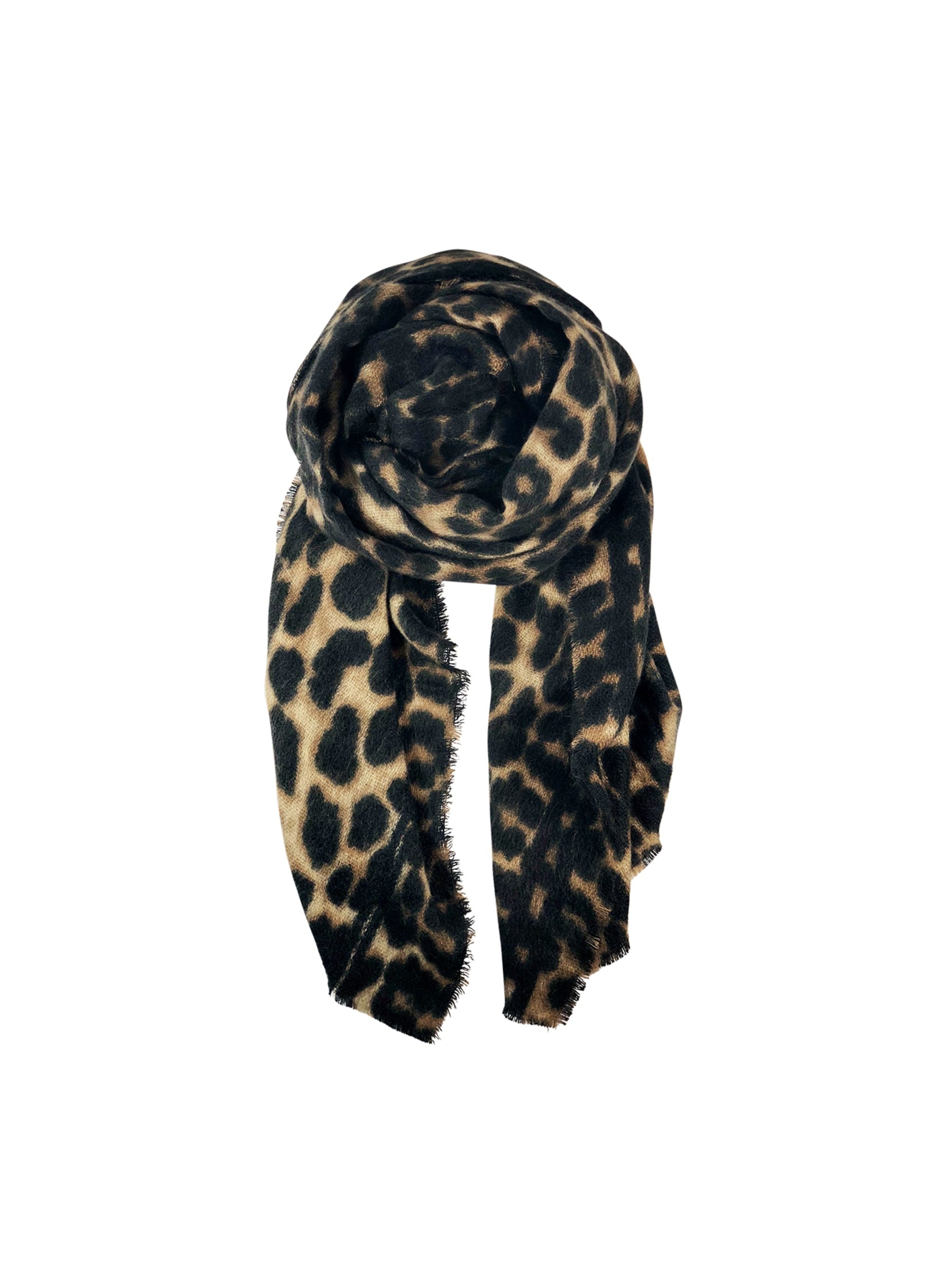 BCFLAVIA leo scarf - Black Brown - Black Colour