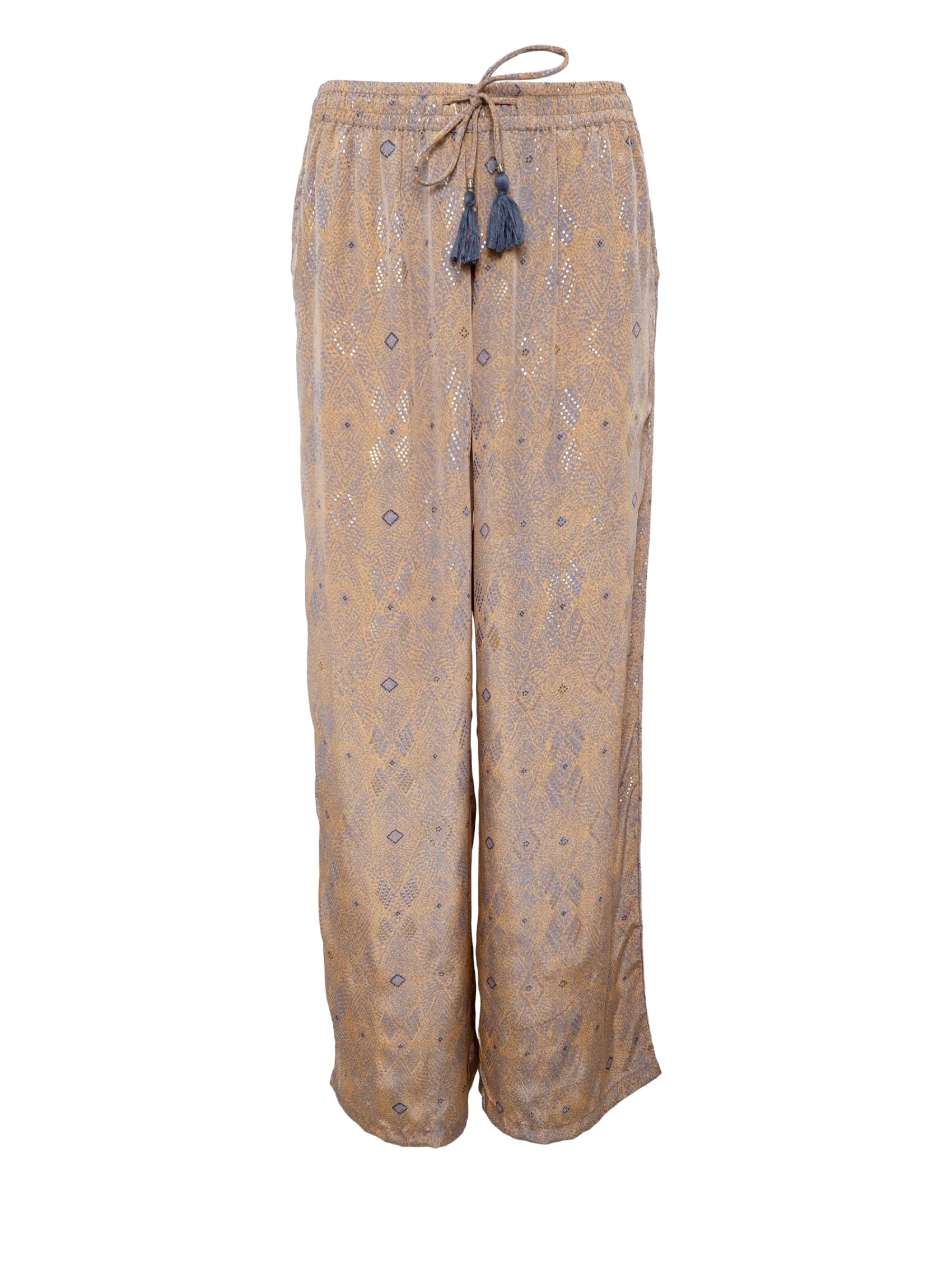 BCLUNA straight pant - Argyle Sand - Black Colour