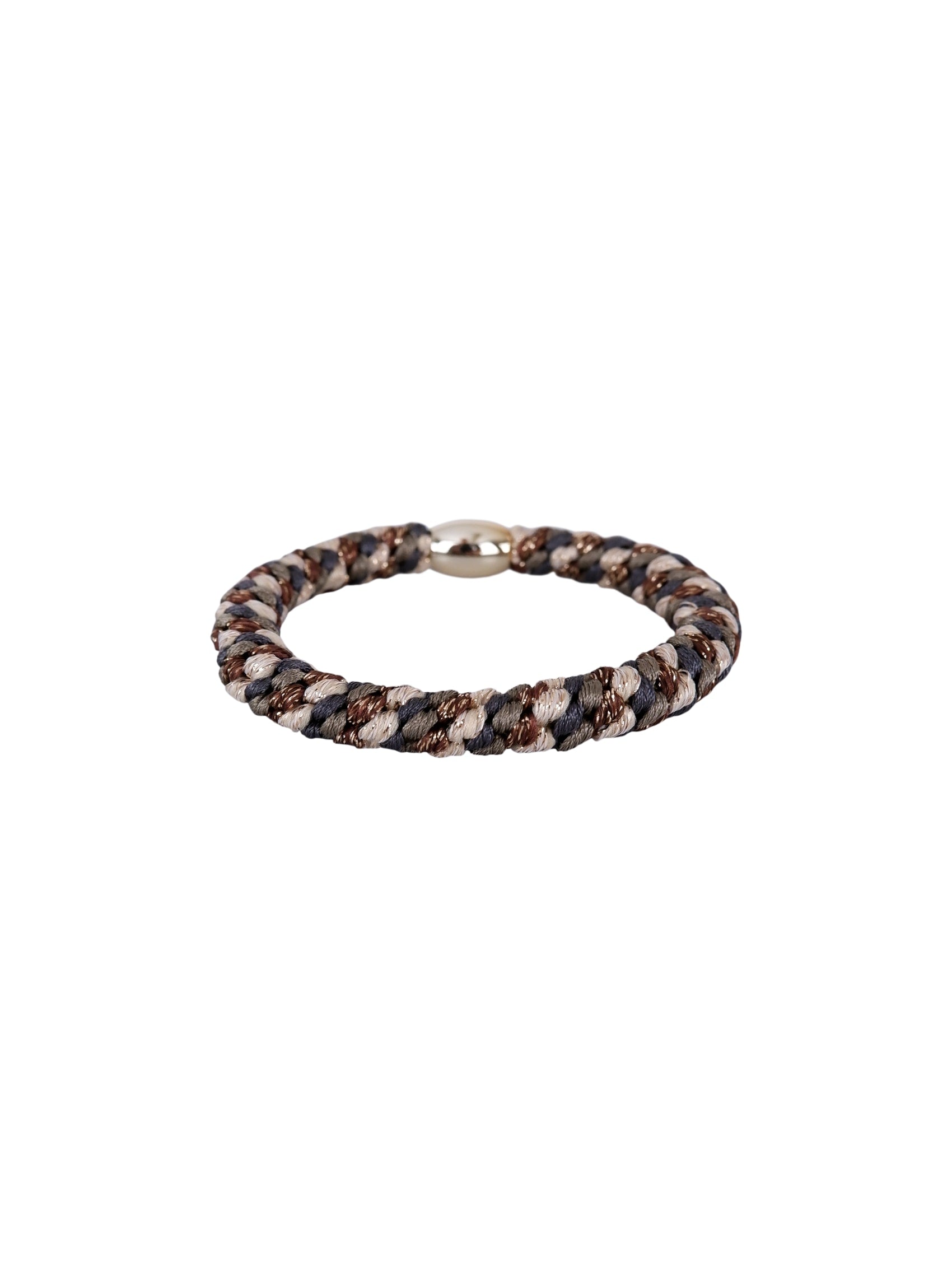 BCKALLY gold coloured bead elastic - Grey Glitter - Black Colour