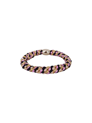 BCKALLY gold coloured bead elastic - Black Pink - Black Colour