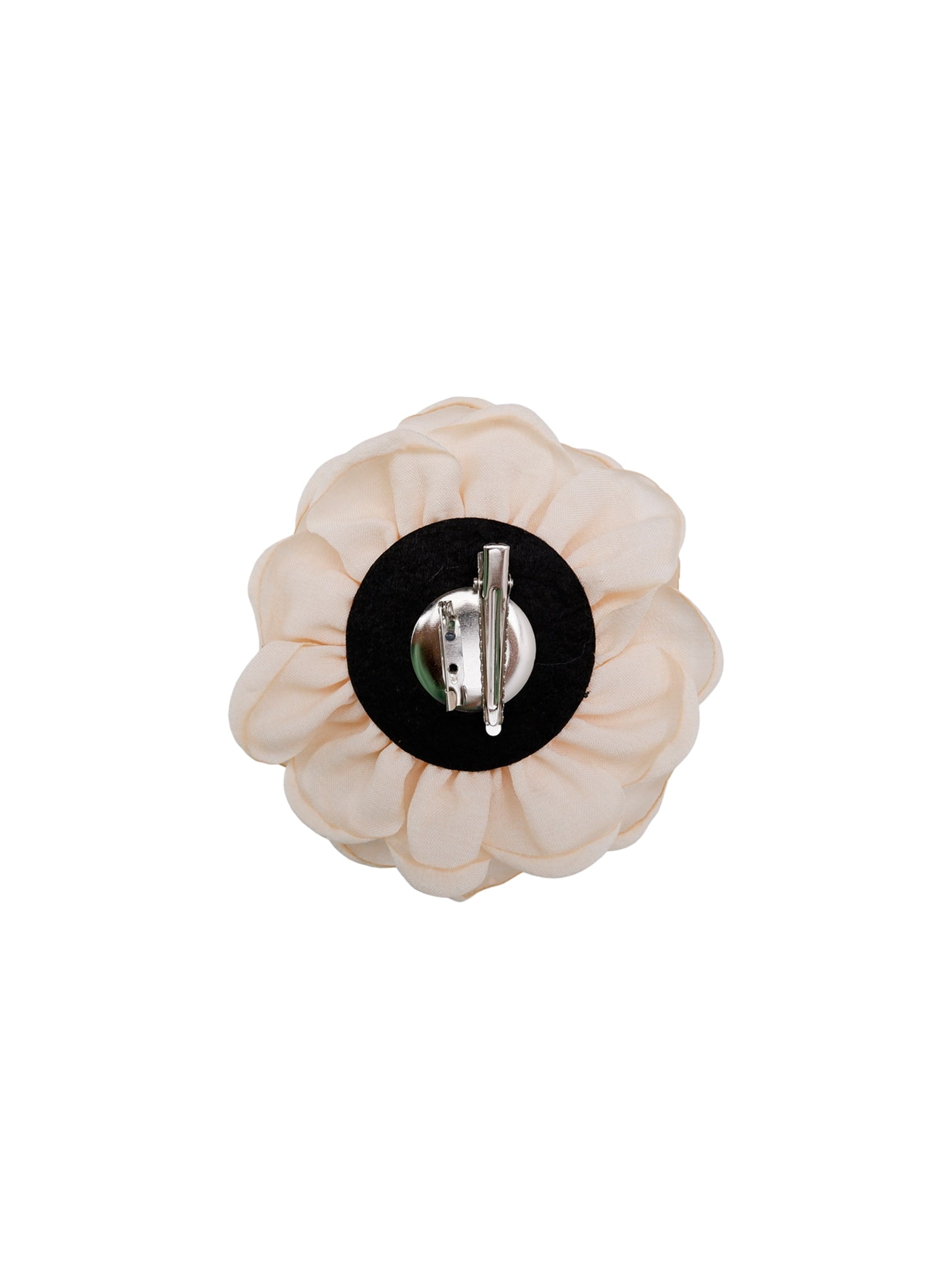 BCVILLA mega flower brooch - Creme - Black Colour