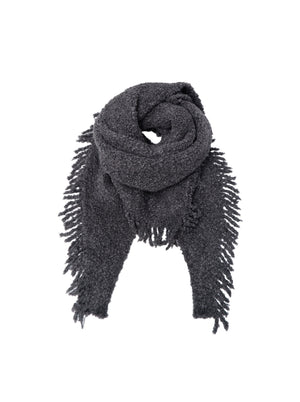 BCZINNIA winter scarf - Dk. Grey Melange - Black Colour