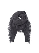 BCZINNIA winter scarf - Dk. Grey Melange - Black Colour