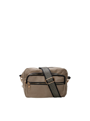 BCVANDA crossover bag - Khaki w. Zig Zag. - Black Colour