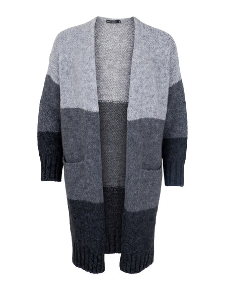 BCMILLIE knit cardigan - Grey - Black Colour