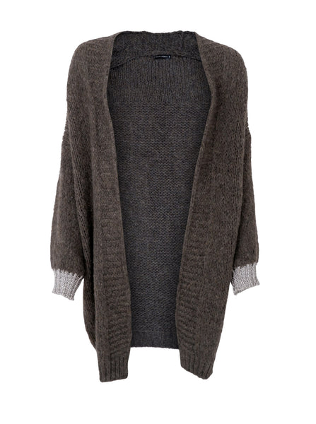 BCLISSIE knit cardigan - Taupe Grey - Black Colour
