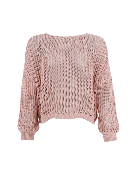 BCZELINA knitted jumper - Pale Rose - Black Colour