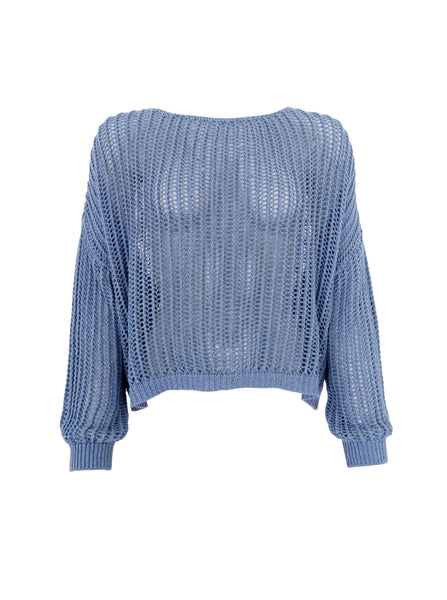 BCZELINA knitted jumper - Sky Blue - Black Colour