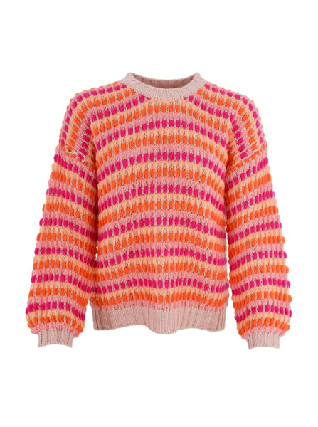 BCBUBBLE knit jumper - Pink Multi - Black Colour