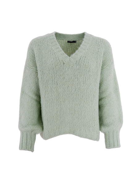 BCKARMA knit jumper - Pastel Green - Black Colour