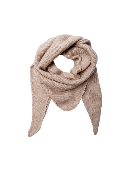 BCTRIANGLE mini knitted scarf - Hazelnut - Black Colour