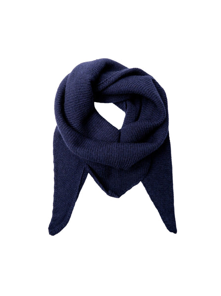 BCTRIANGLE mini knitted scarf - Navy - Black Colour