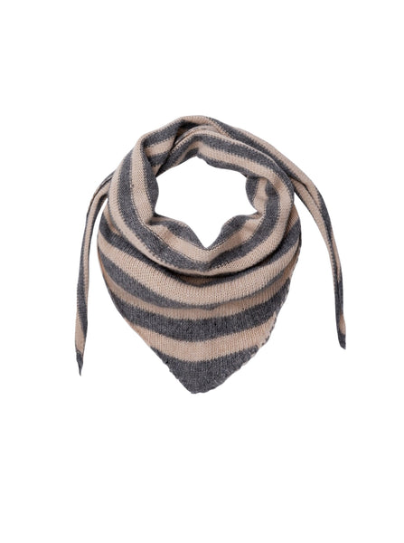 BCTRIANGLE striped scarf - Grey Latte - Black Colour