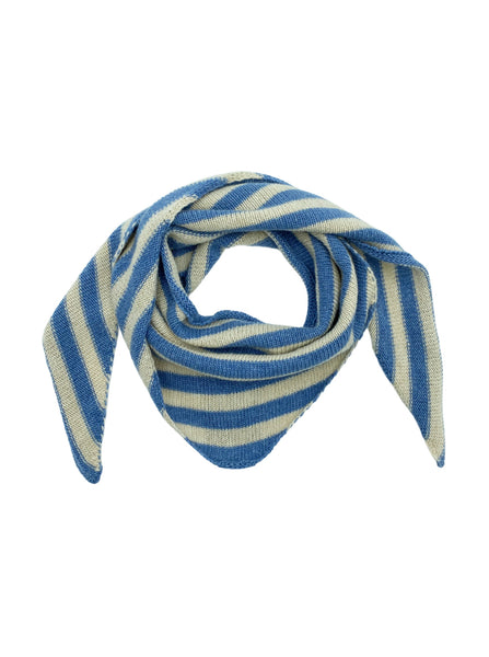BCTRIANGLE striped scarf - Lt. blue Nature - Black Colour