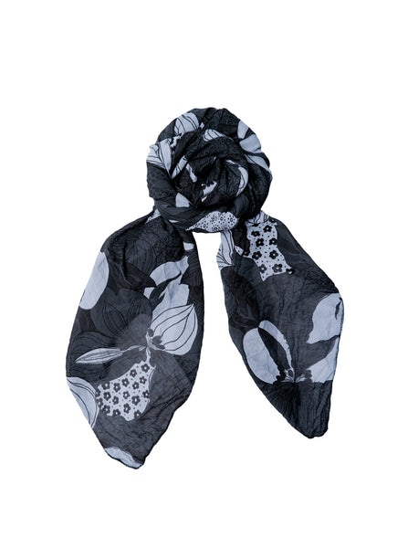 BCKAMMY scarf - Grey - Black Colour