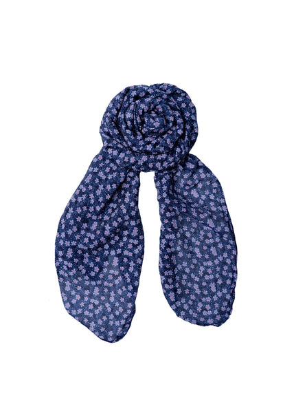 BCKOBI flower scarf - Navy - Black Colour
