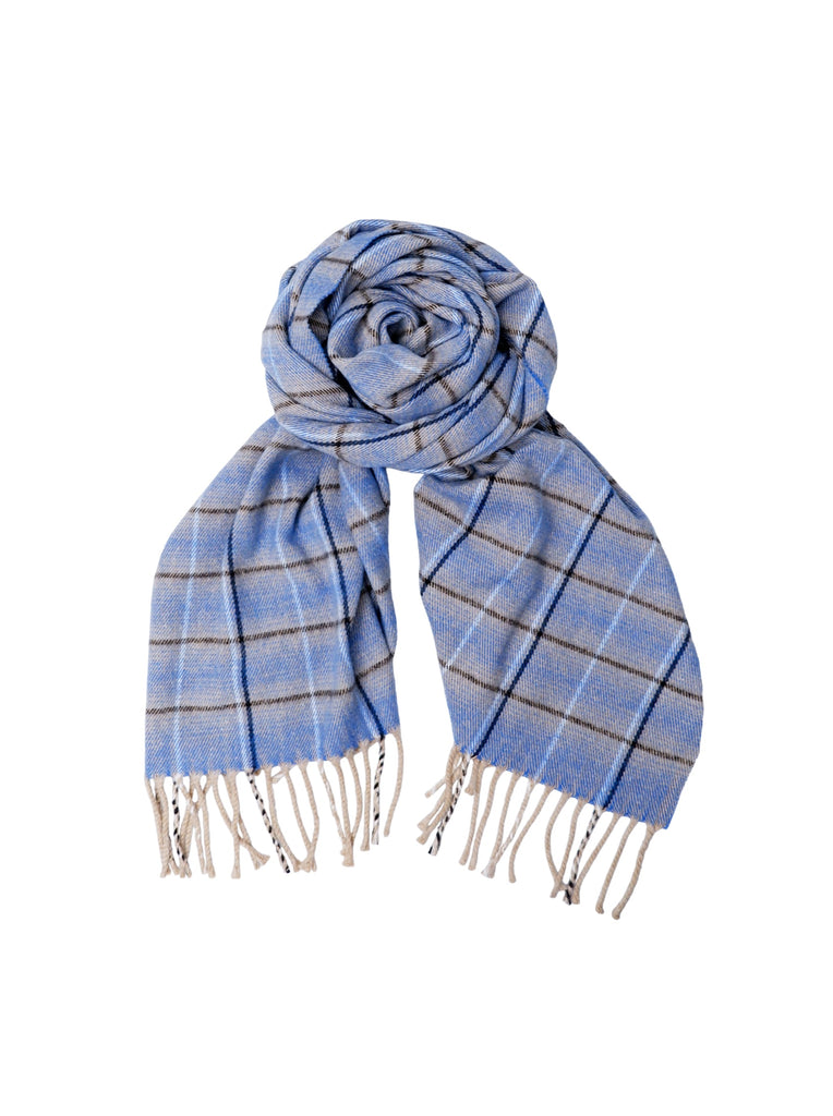 BCCHECKY long scarf - Blue - Black Colour