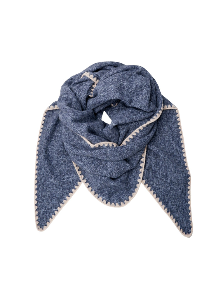 BCIDA triangle winter scarf - Blue - Black Colour