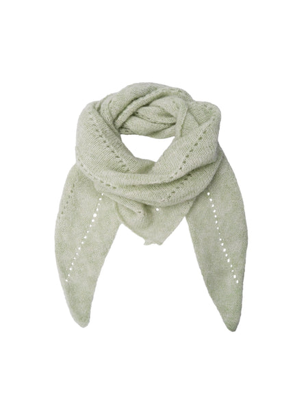 BCDELL knitted mini scarf - Sage Green - Black Colour