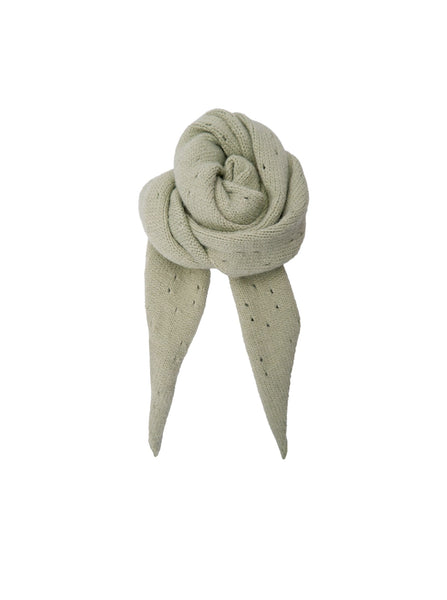 BCELMIRA knitted mini scarf - Jade Green - Black Colour