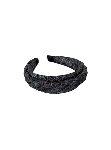 BCATHENE metallic headband - Silver - Black Colour