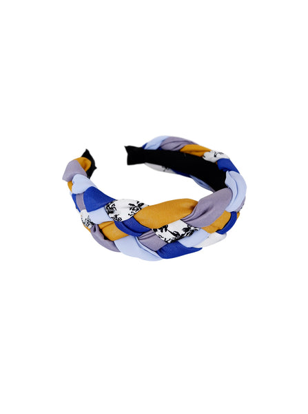 BCLEEVA braided headband - Blue Multi - Black Colour