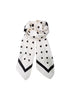 BCADALINE mini scarf - Off White - Black Colour