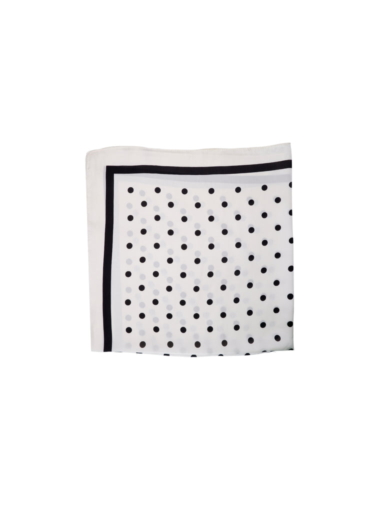 BCADALINE mini scarf - Off White - Black Colour