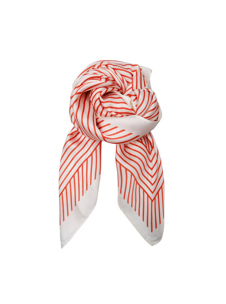 BCAMELIA mini scarf - Red Stripe - Black Colour