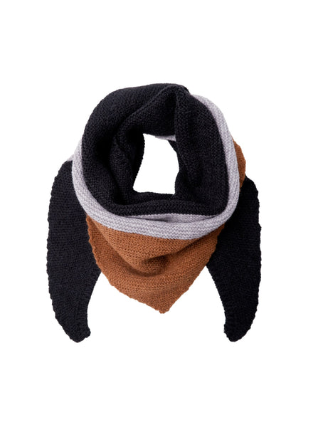 BCKORA knitted mini scarf - Black - Black Colour